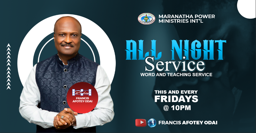 JOIN OUR FRIDAY ALL-NIGHT SERVICE